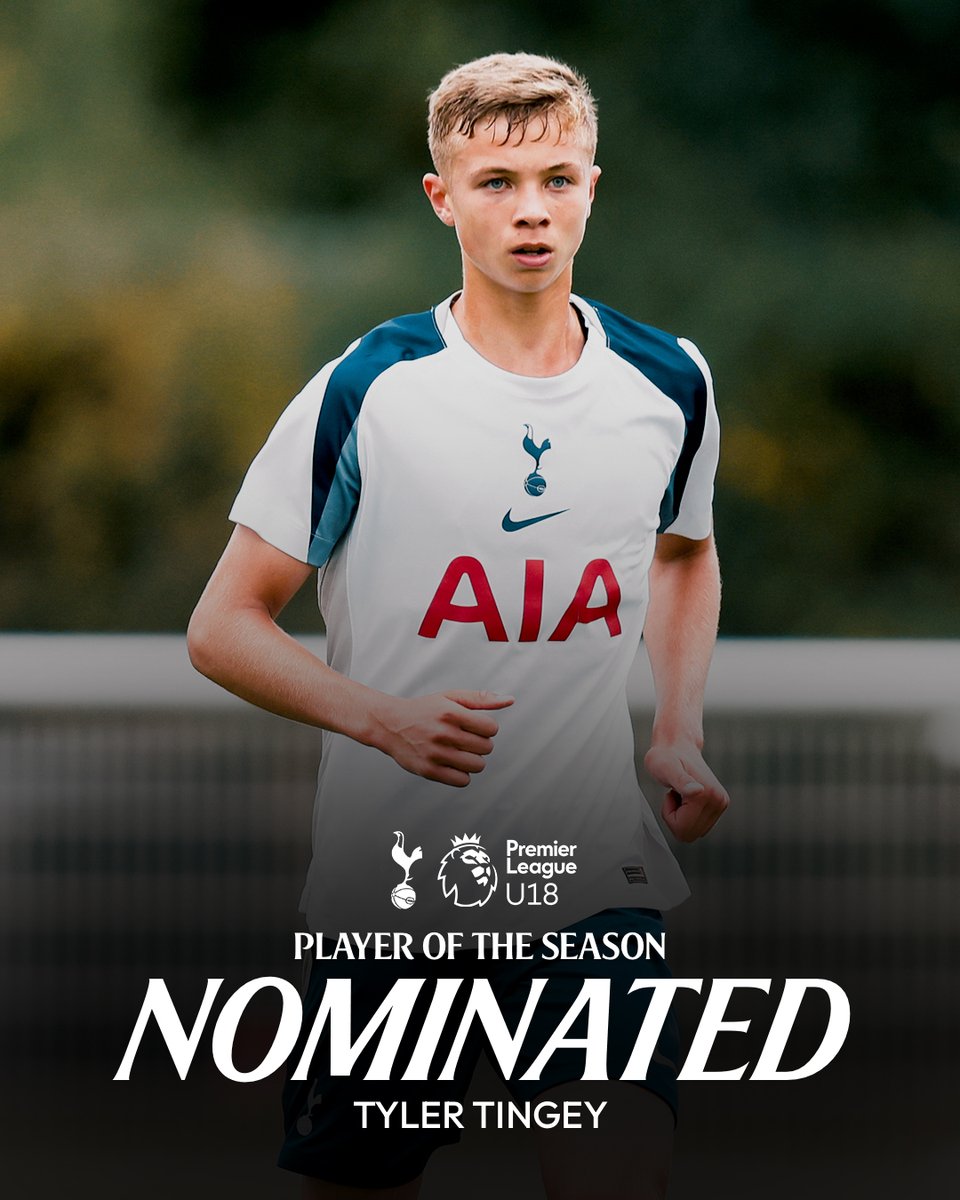 Spurs_Academy's tweet photo. Tyler Tingey has been shortlisted for the inaugural U18 PL Player of the Season award! ✨

Read more 👉 https://t.co/HqxWLC3JtM https://t.co/5Ae6O6Wg6u