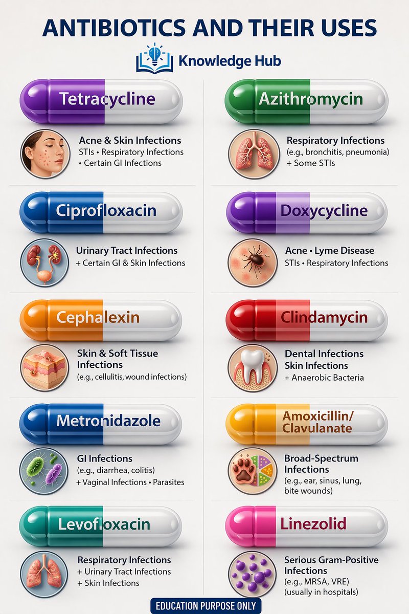 Rauhijinia1's tweet photo. Antibiotics and their uses... https://t.co/ygWeMkQSSf