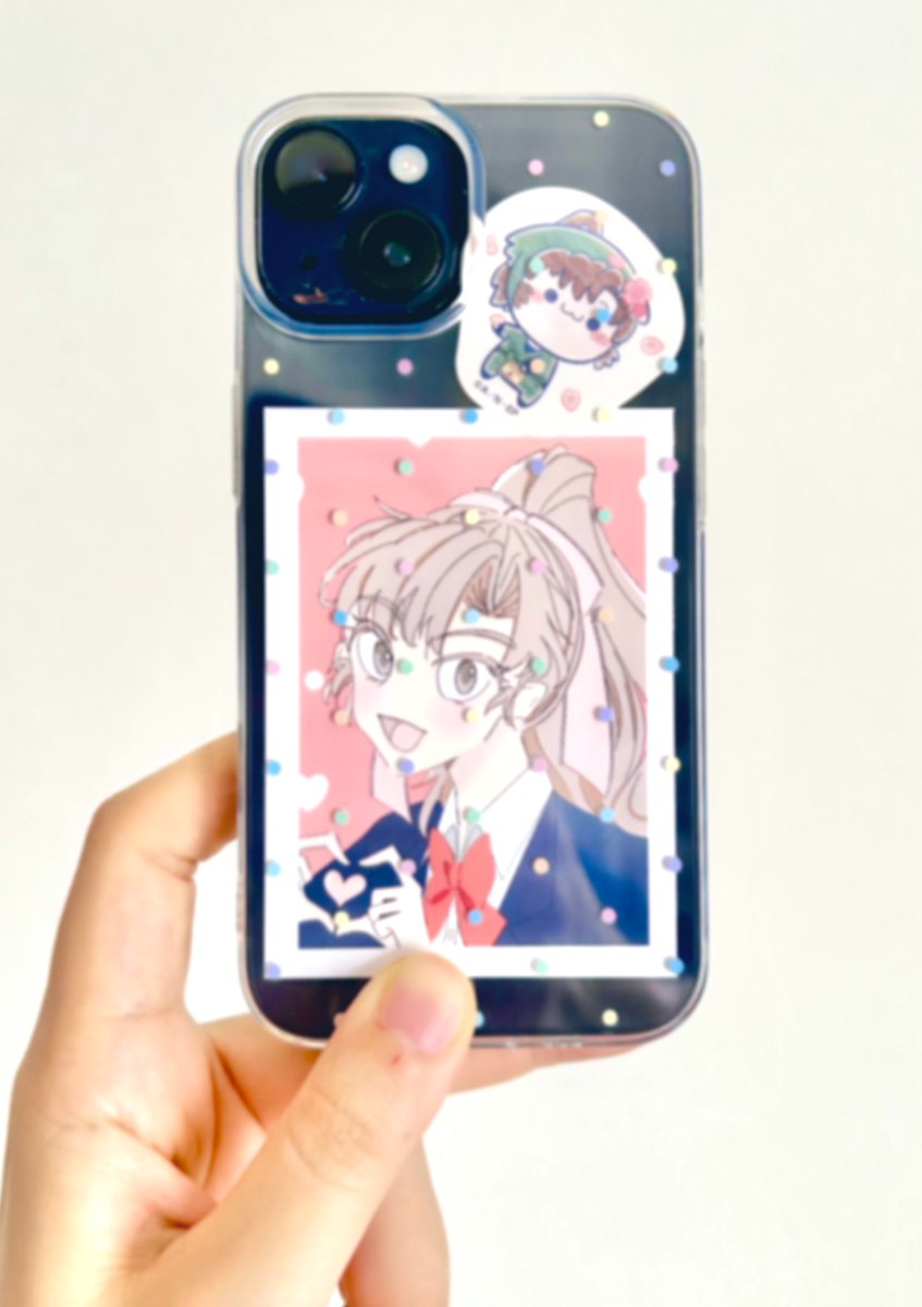 プレゼントしたふぁんあ〜とをチェキ風にしてスマホに入れてみたんです