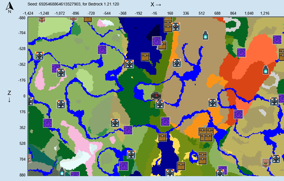 MCPEDL124702's tweet photo. Seed Map is an online seedmap tool that lets you preview a game world  before starting a new save. 
https://t.co/2srNur4xhP https://t.co/1zKV63eJ3R