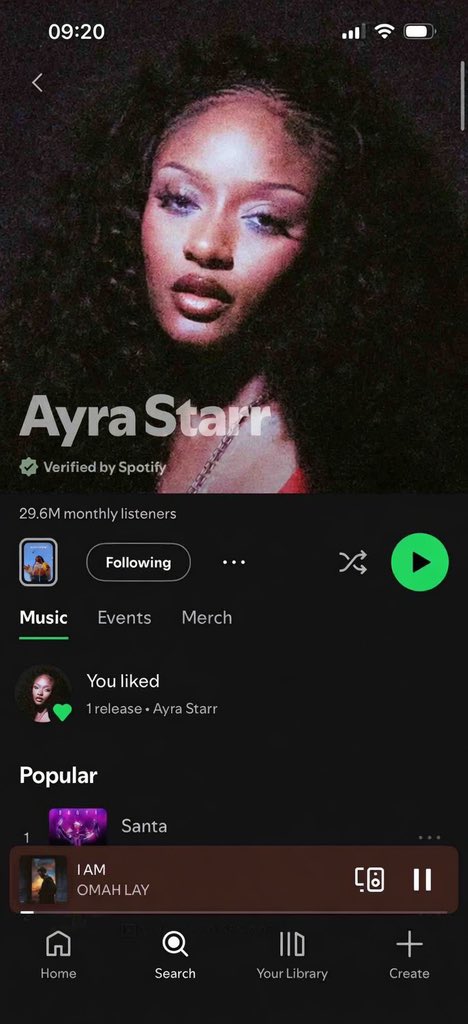 Not up to 24 hours after she used Ayra Starr’s “Who’s That Girl” song, Ayra’s monthly listeners increased from 16M to 29M.