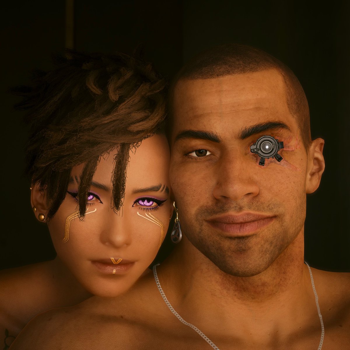 IdaInGame's tweet photo. V &amp; River
#Cyberpunk2077 https://t.co/vHx4QSJSai