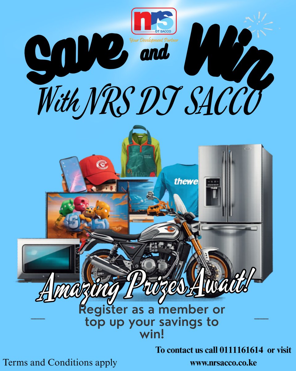 nrs_sacco's tweet photo. Start saving with us today or top up your savings with us. #nrsacco #saveandwin #saccoskenya https://t.co/clSBhNC6fB