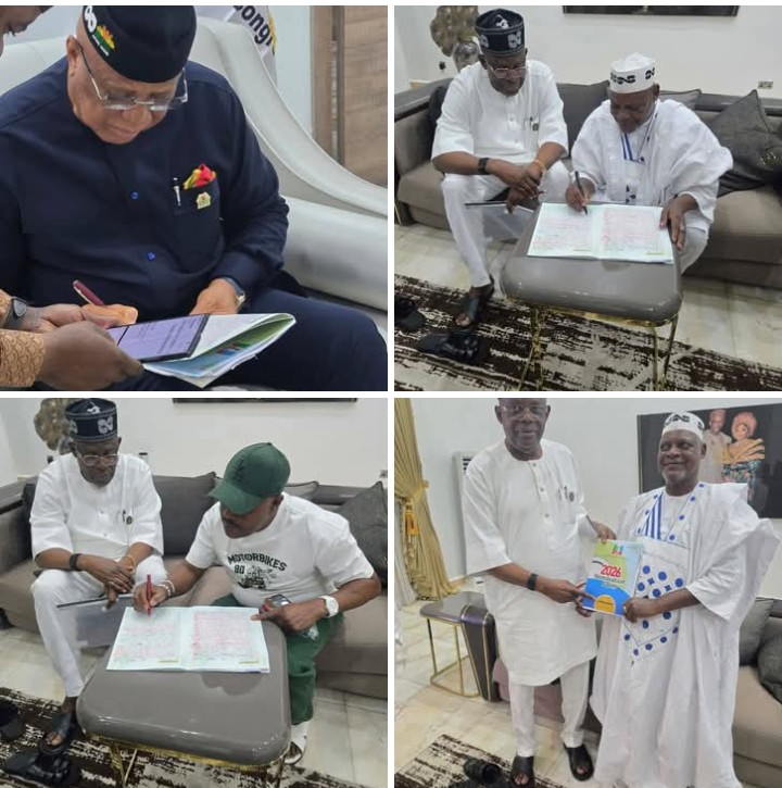 Governor  Umo Eno; Hon. Kingsley Chinda;awrence Bitrus; Saheed Balogun; Hon. Henry Nwawuba; and Hon. Dahiru Hammandikko of the Upper Benue River Basin Devt Authority, align with other prominent Nigerians in endorsing the presidential nomination form of President Bola Ahmed Tinubu