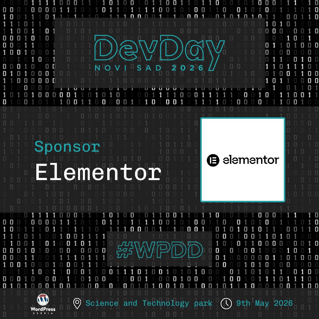 WordPress Developer Day Novi Sad 2026 tweet media
