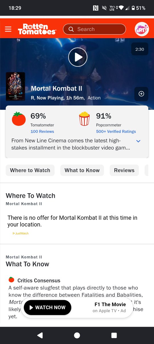 Snugz77's tweet photo. @Todd_Garner 
Current rotten tomatoes ratings https://t.co/pmH97mYJWI