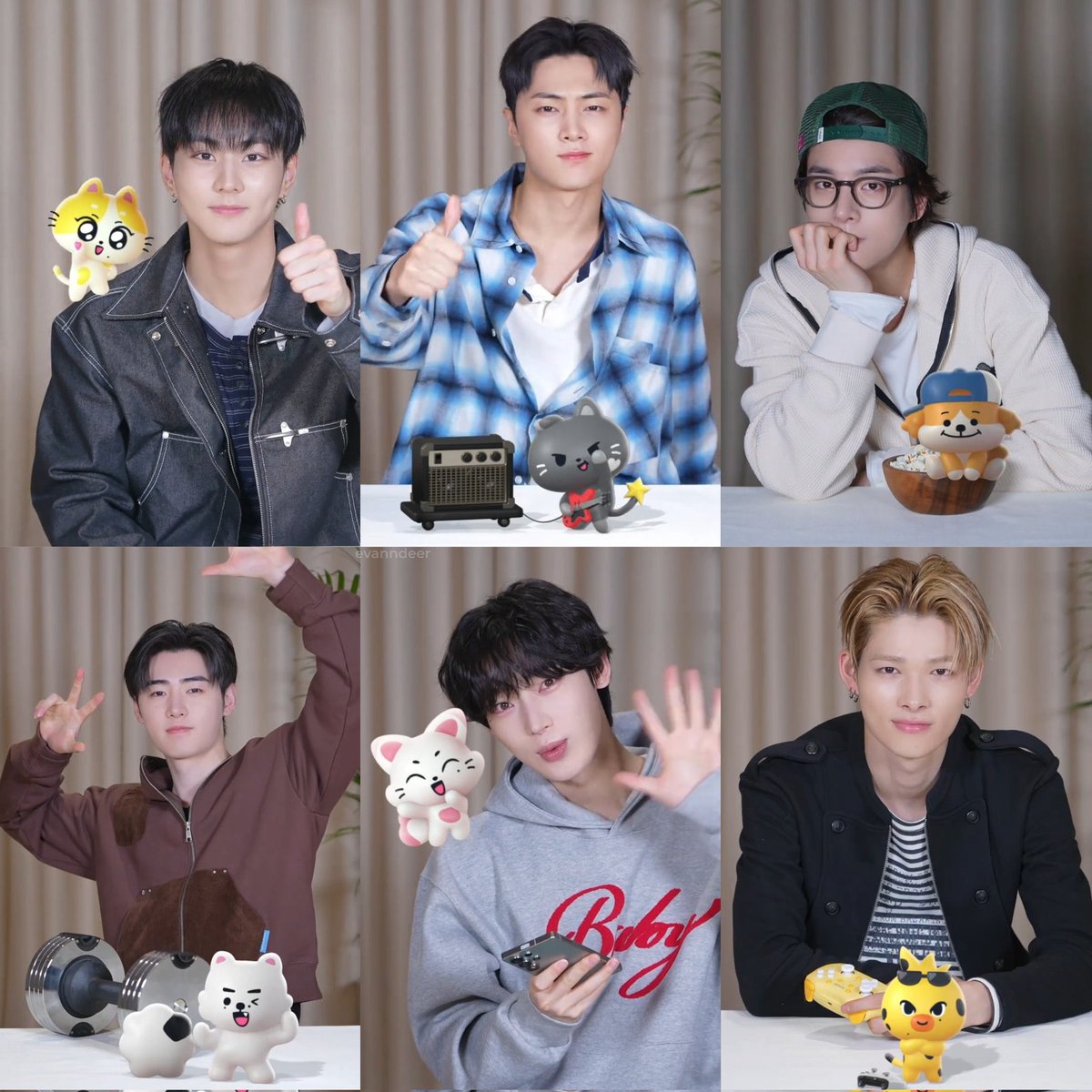 if you are with WONCHU, you will be full of energy 💛
if you are with NoxStar, you will never be exhausted 🖤
if you are with JAKEY, you will be so brave 🧡
if you are with SnoWe, you will be so strong 🤍
if you are with KISHU, you will you best self 🩷
if you are with PU-NI, you