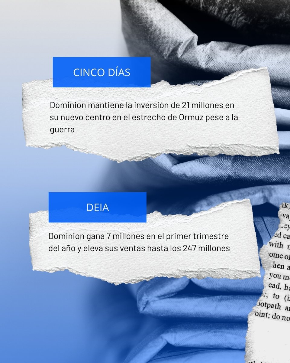 Dominion_DOM's tweet photo. 📊Nuestros resultados 1T 2026
Impacto en medios que destacan:
🔹+5,3% crecimiento orgánico
🔹Márgenes sólidos
🔹Modelo más recurrente
🔹Recta final del Plan 23–26 → base del 27–29
@agenciaefe @europapress @elEconomistaes 
#Resultados2026 #Estrategia #JGA2026 https://t.co/ej09I4jbaU