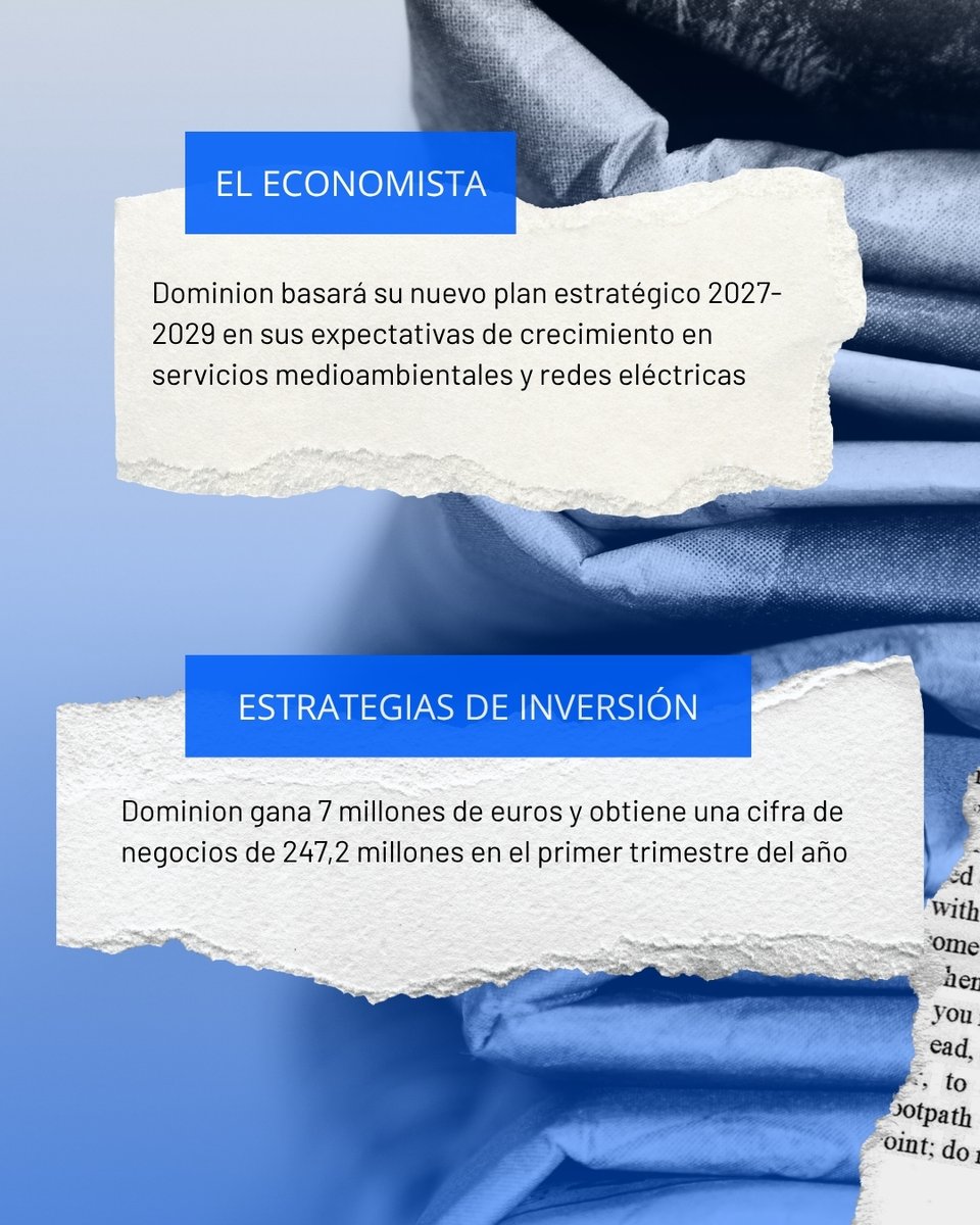 Dominion_DOM's tweet photo. 📊Nuestros resultados 1T 2026
Impacto en medios que destacan:
🔹+5,3% crecimiento orgánico
🔹Márgenes sólidos
🔹Modelo más recurrente
🔹Recta final del Plan 23–26 → base del 27–29
@agenciaefe @europapress @elEconomistaes 
#Resultados2026 #Estrategia #JGA2026 https://t.co/ej09I4jbaU