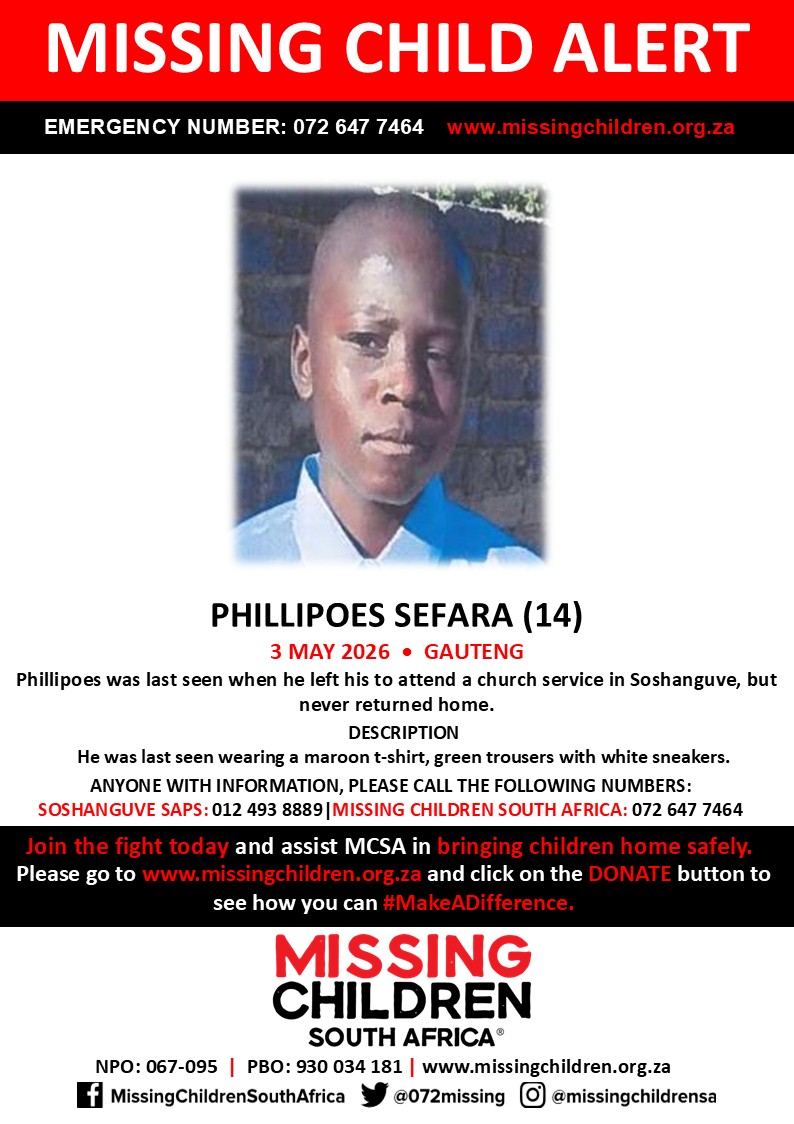 Missing Children SA tweet media