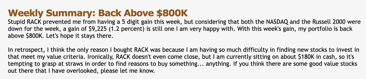 andrizesthe's tweet photo. @ChatsFi @StockcoachPB This is from his website. His portfolio index was around 2k that time, and it is around 30k now, so his port size should be around 12-15mil. https://t.co/DtdOwKK9FT