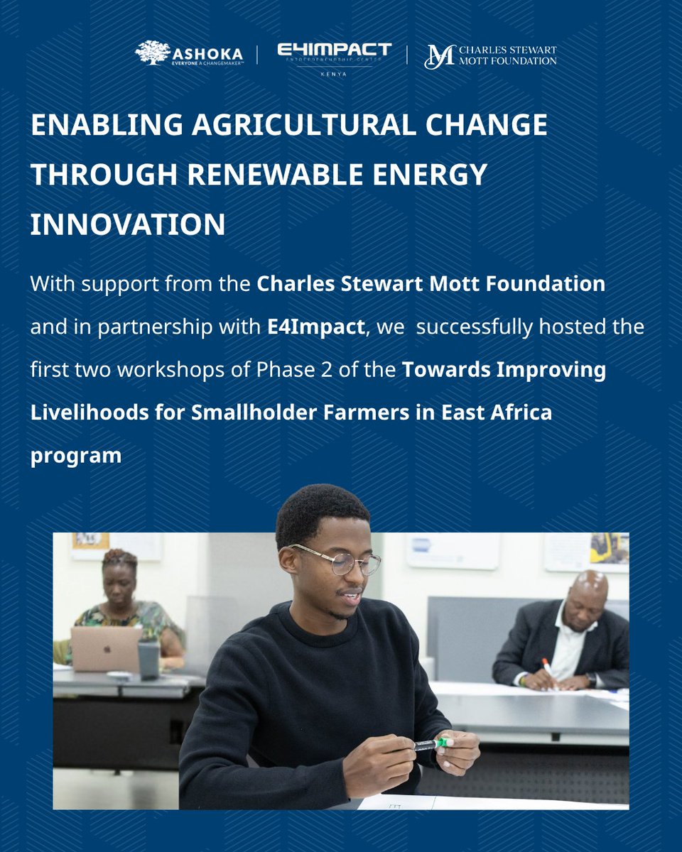 ashokaea's tweet photo. 22 innovators from Kenya, Uganda, Tanzania &amp; Rwanda have officially begun Phase 2 of the Towards Improving Livelihoods for Smallholder Farmers in East Africa program.
The first workshops marked the start of a 6-month journey to scale renewable energy solutions. https://t.co/MQ7yJCHgo9