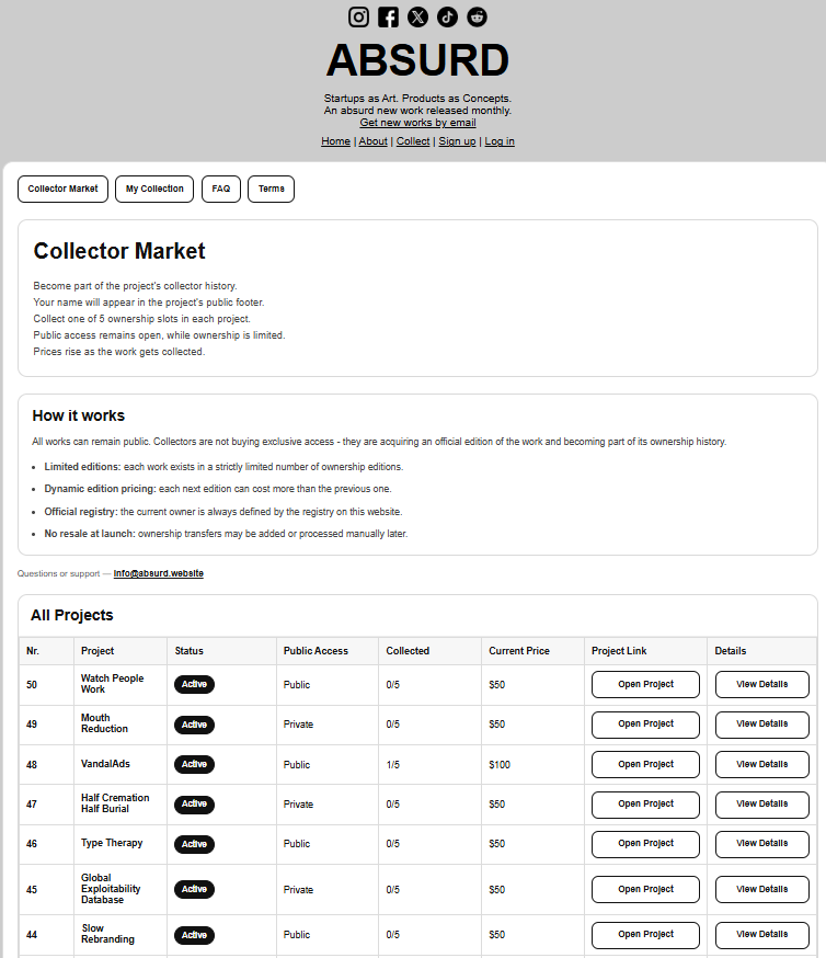 AbsurdWebsite's tweet photo. Collector Market by https://t.co/qrDSvCffhk
https://t.co/xIQ7mlHipy https://t.co/0qvVbZwOxK