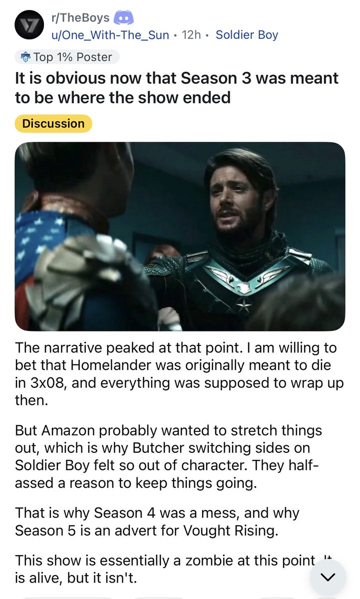 alsunny29's tweet photo. Couldn’t agree more. #TheBoys https://t.co/A9TQTLhvFE
