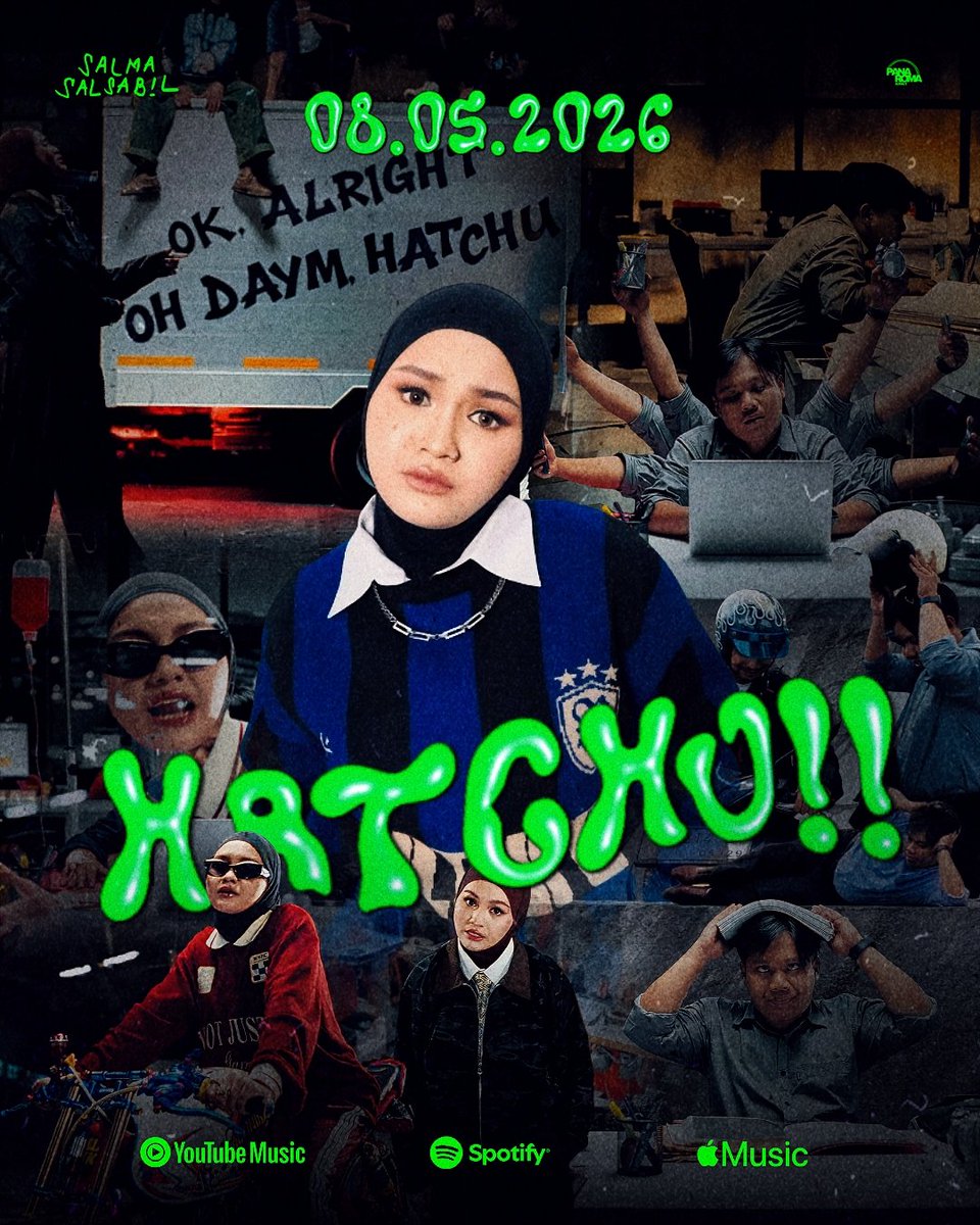PanaromaAddict's tweet photo. HATCHU!! sudah rilis!

Untuk para anak corporate, lagu ini cocok banget buat kalian! Fix harus dengerin terus menerus sekarang jugaaa!!! ⚡⚡

––
HATCHU!! sudah bisa di dengarkan di seluruh digital platform music yang tersedia! Enjooyyy 💙

#SalmaSalsabil #HatchuSalmaSalsabil https://t.co/8q3DRmKQcu