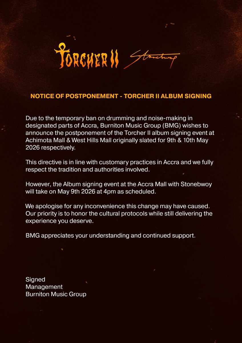 ✍️Management statement:

Take Note! Thank you #TorcherII