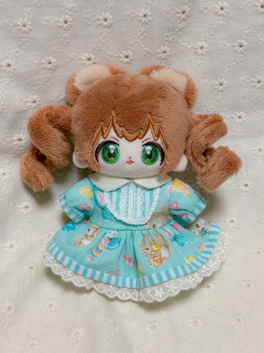 お引越ししてきたくぅまちゃん用に買っておいた生地をやっとワンピースにしました🙌💕かわいい🫶🫶🫶

 #dongurumi