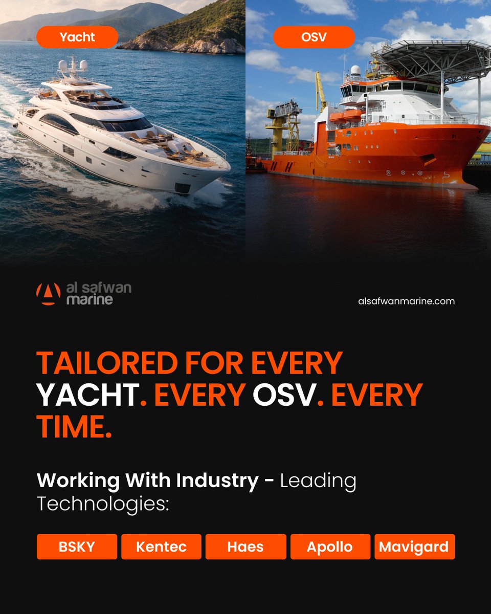 alsafwanmarine's tweet photo. 𝗧𝗮𝗶𝗹𝗼𝗿𝗲𝗱 𝗙𝗼𝗿 𝗘𝘃𝗲𝗿𝘆 𝗩𝗲𝘀𝘀𝗲𝗹 ⚓

From luxury yachts to heavy-duty OSVs, every vessel demands precision, reliability, and safety at sea.

🌐 𝗮𝗹𝘀𝗮𝗳𝘄𝗮𝗻𝗺𝗮𝗿𝗶𝗻𝗲.𝗰𝗼𝗺

#YachtSafety #OSV #MarineAutomation #FireDetectionSystem #OffshoreSupportVessel https://t.co/UxESsb9qvj