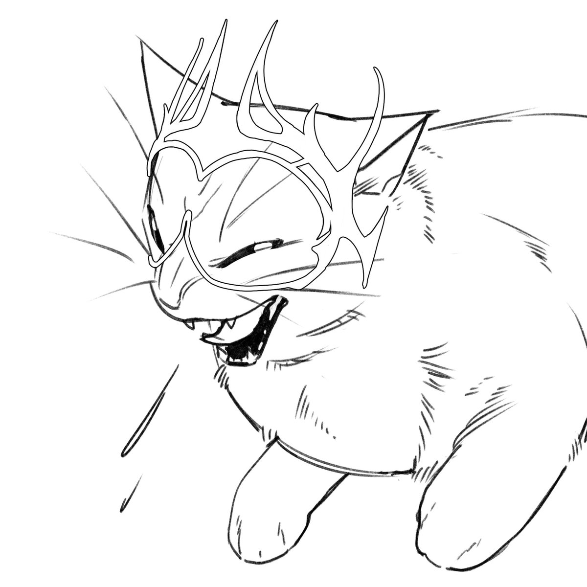 Alalinide's tweet photo. Images of the coughing cat Roathe on their own
#tennocreate #warframe #warframefanart https://t.co/19JZgHyxFh
