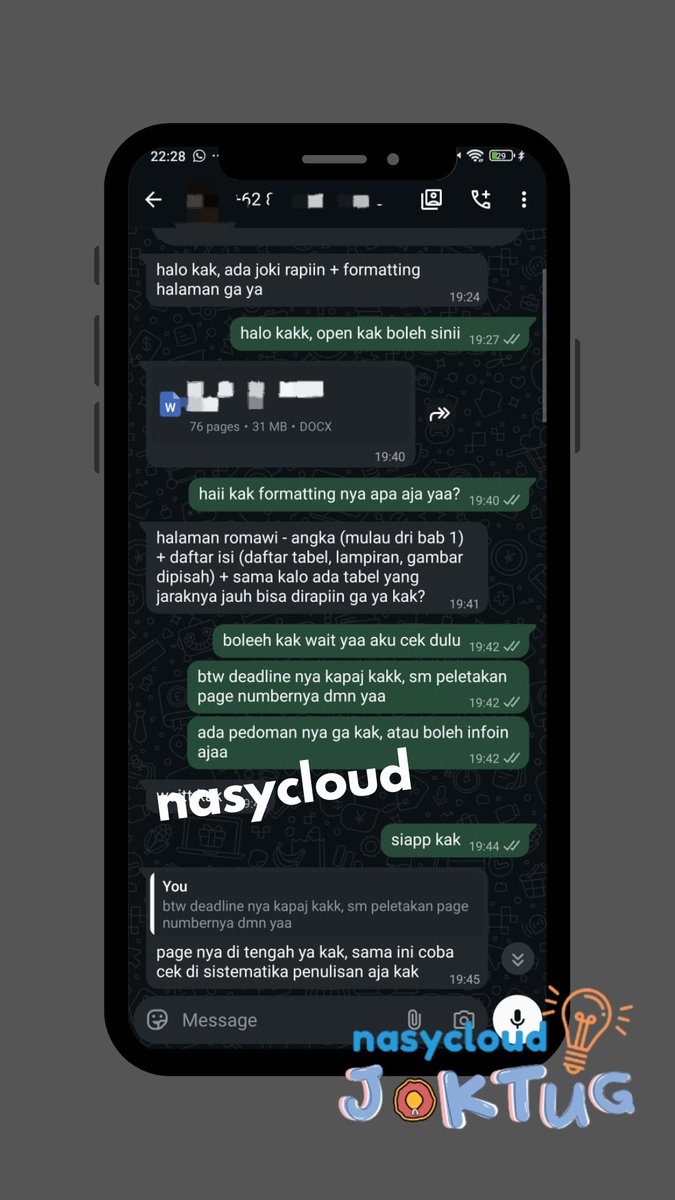 nasy JOKI JASA FORMATTING WORD, PPT, PAPER, DLL° tweet media