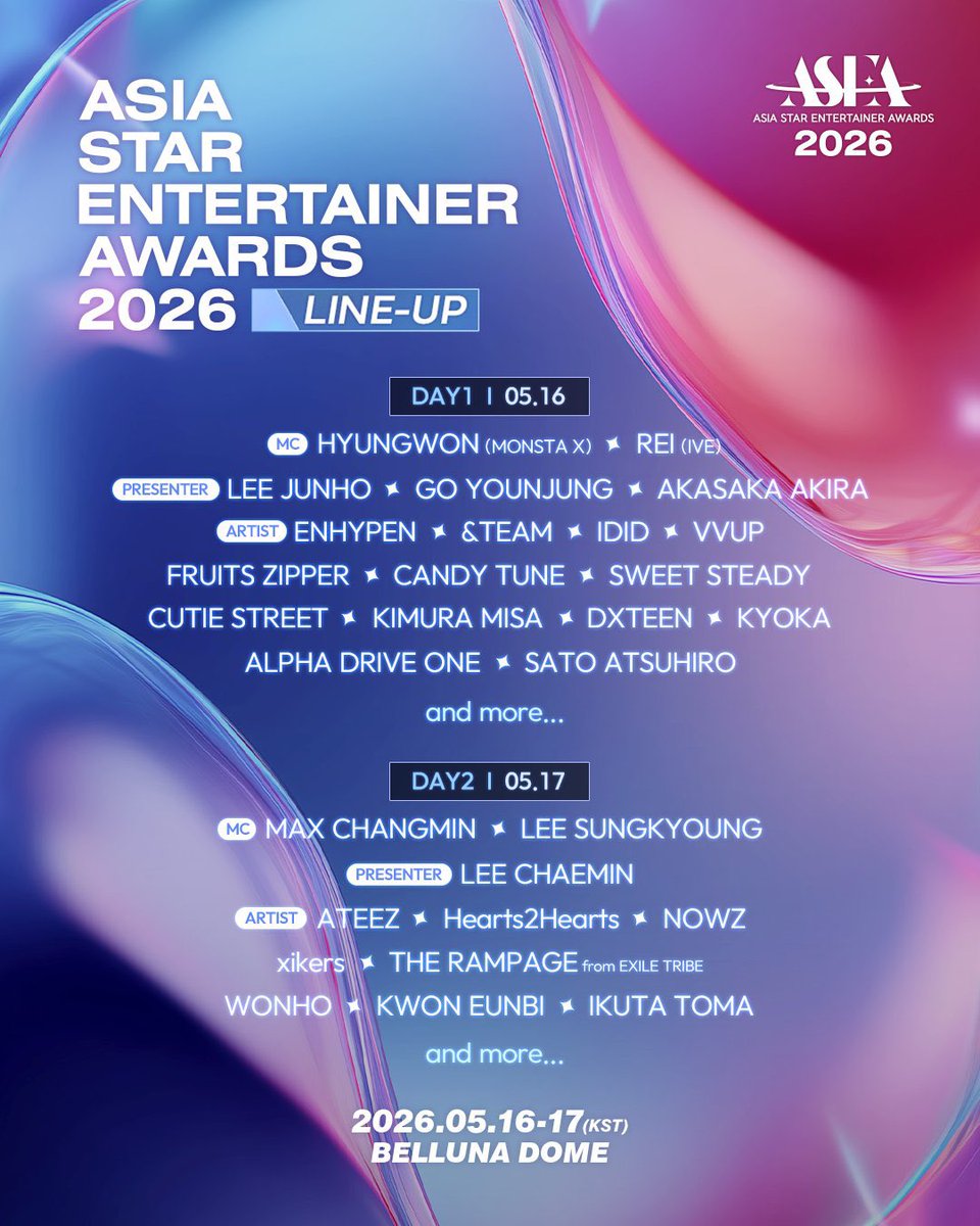 🏆ASIA STAR ENTERTAINER AWARDS 2026

U-NEXTで独占ライブ配信決定！

5月16日(土) ・17日(日)
(※ENHYPENの出演は16日)
14:00～レッドカーペット
17:30～授賞式

見逃し配信：配信準備完了次第～5月30日(土)23:59まで

video-share.unext.jp/live/title/LIV…
#ENHYPEN #엔하이픈