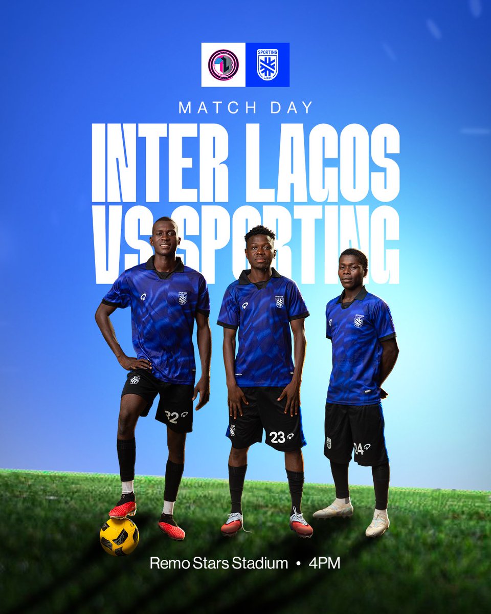 The last matchday of the NNL Super 4

🆚 Inter Lagos
🏟️ Remo Stars Stadium, Ikenne
🕰️ 4PM

#SLFC #LetsGoSporting