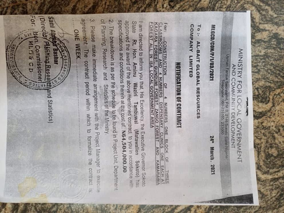 FuturePOTN's tweet photo. “They killed Dadiyata in my presence.”

That is one of the most disturbing lines in this petition written by Musa Muhammad Kamarawa, former SSA to ex-Zamfara Governor Bello Matawalle.

The Inspector General of Police
Nigeria Police Force Headquarters
Louis Edet House
Shehu Shagari Way Central Business District,
FCT Abuja.
Sir,
HOW TWINS POLICE OFFICERS CSP HUSSAINI GIMBA AND CSP HASSAN GIMBA MAKE PARTIAL INVESTIGATION, SIPHONED MY MONEY AND PROPERTY AS WELL AS SEARCHED MY HOUSE ILLEGALLY WITHOUT VALID SEARCH WARRANT

The alleged Police Officers CSP Hussaini Gimba and CSP Hassan Gimba have investigated me partially, looted my money, property and illegally searched my house without valid search warrant as itemized below

1. PARTIAL INVESTIGATION
In the cause of investigation, I was coarse by them I shouldn't make any attempt to disclose my relationship with former Governor of Zamfara State Dr Bello Matawalle current State Minister of Defence that was the main reason in all the Vedio clips they recorded on me under duress I have never disclosed our relationship with him because they treat to kill me as they killed Dadiyata and Saminu S/Fada Gusau amongst others in my presence at Operations Yaki Kaduna but they keep asking my relationship with my uncle former Governor of Sokoto State Alh Attahiru Dalhatu Bafarawa who was their main target as instructed by Matawallen Maradun. My concern is that I was the SSA to Matawallen Maradun during his tenure as a Governor in Zamfara State but why they never allow me to mention even in my statement which I wrote under duress, hence there's a need to investigate the motive behind these. Attached herewith my letter of Appointment as SSA.

2 EXTORTION AND WITHDRAWAL OF N3,600,000 FROM MY COMPANY ACCOUNT WITH UBA BANK
While I was on detention with them on the 4th of November, 2021 the Officers compelled me to write a cheque of Three Millions Six Hundred Thousand Naira (N3,600,000) and withdraw the cash which I handed over to them, hence account statement can testify to that effect and hereby attached for further investigation. However, there was one Alhaji Hussaini Bosso who served as middle man between my family members and Twins Police Officers whose on several occasions collected money from my family and handed over to them for them not to kill me, part of the money collected they transferred some to the account of Hussaini Bosso's son, hence the teller is available for the said transaction.

3.CARTEL AWAY WITH CONTRACT MATERIALS AWARDED TO ME BY SOKOTO STATE GOVERNMENT 
While I was on detention they went to Shinkafi LGA where I preserved building materials meant for the contract awarded to me by the Sokoto State Government, they directed one Alhaji Lauwali Moriki to open the store for them and parked all the items and divided the items into two take over the half and later handed over the remaining items to SCID office in Sokoto which they later claimed as exhibit arrested along Rijana Kaduna. My contract letter with the Sokoto State Government is equally hereby attached for further investigation.

4.ILLEGAL SEARCH OF MY RESIDENTIAL HOUSE
The alleged Officers searched my residential house on same night I was arrested on the 14th October, 2021 without a valid search warrant. One purported search warrant claims to obtained from one CMC Sokoto was letter presented by them when I filed an enforcement at the State High Court in Sokoto because it was signed on 13th October, 2021 and claimed going to my house on 13th October, 2021 also claimed my wife and brother signed on 13th and 12th October, respectively. Attached also here with the copy of the said search warrant for further investigation. During the house search they cartels away with so many valuable items such as money (cash), gold amongst others which still so many are still with them and never handed over to the court or to the exhibit keeper under Police custody.