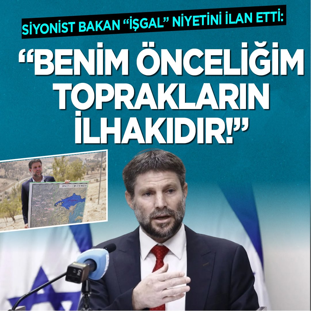 milligazetecom's tweet photo. 🚨Siyonist Bakan "işgal" niyetini ilan etti: "Benim önceliğim toprakların ilhakıdır!"

https://t.co/XzIyn2oQ8w https://t.co/bwCabTOHbh