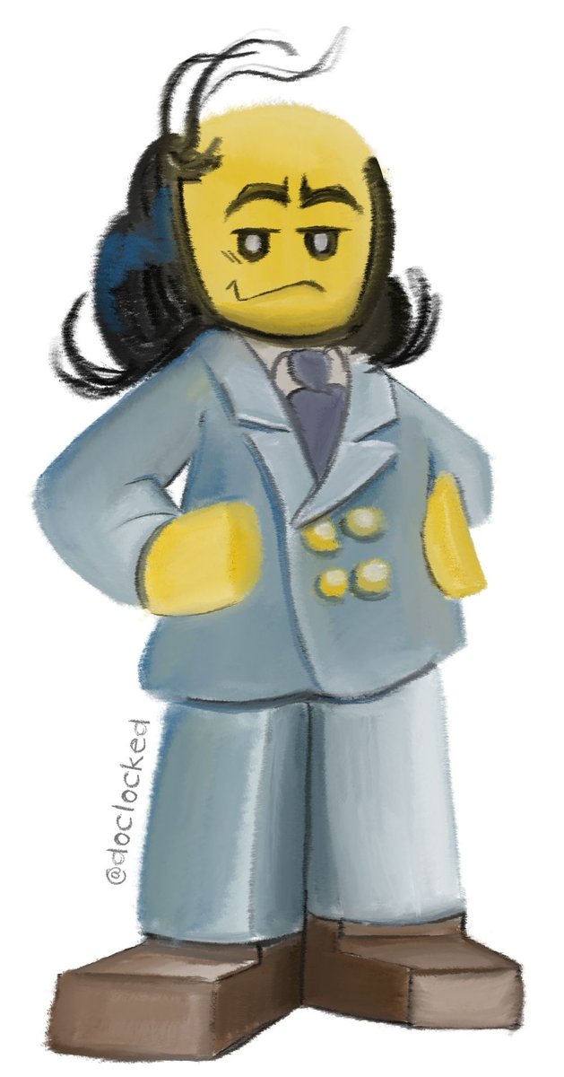 HailHumdinger's tweet photo. Zorglub and Count de Champignac as LEGO minifigures, inspired by watching the animated series LEGO Monkie Kid. I needed a reason to experiment with a new brush.

#BandeDessinee #LEGO #Spirou #SpirouandFantasio #SpirouetFantasio #Zorglub #CountdeChampignac #crossover #myart https://t.co/q0m90ak4Cc