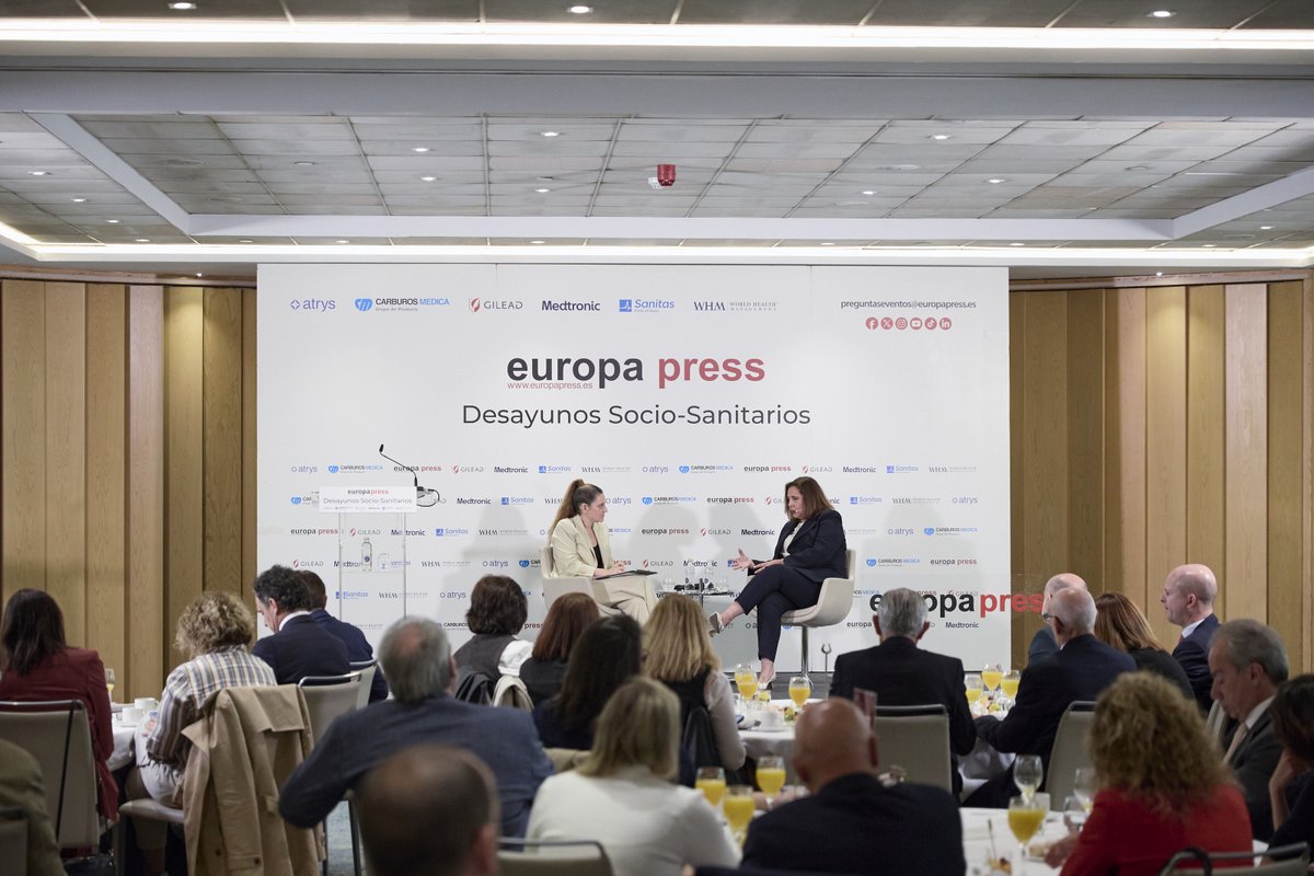Atrys_Health's tweet photo. Atrys presente en el último Desayuno Socio‑Sanitario de @EuropaPress, donde la consellera de Salut de las Illes Balears abordó los retos del sistema sanitario y la digitalización de la asistencia.
#Atrys #DesayunoSocioSanitario #EuropaPress https://t.co/bW1d7BGxZB