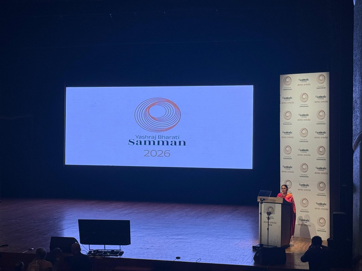 Tushar54133's tweet photo. Attended the" Gratitude samman ,  yashraj bharti foundation . Nobel laureate Abhijeet Banerjee sir spoke about " what is really meaning of development? #yashrajbhartisamman2026 #SmtAnandibenpatel #AbhijeetBanerjee #gratitideceremony  #ncpa https://t.co/DGpuMYhBxp