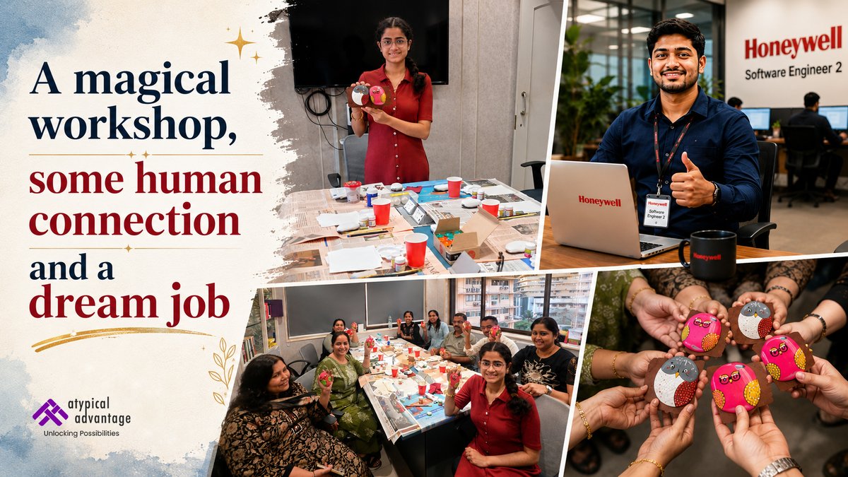 AtypicalAdv's tweet photo. From doodling workshops to dream jobs, this week was proof that endless possibilities can unfold when talent gets the right platform.

Read here: https://t.co/zjSqVRS5lz

#AtypicalAdvantage #AtypicalStories #InclusionStories #PersonsWithDisabilities #Newsletter #QuickReads https://t.co/PNYFVsHCyr