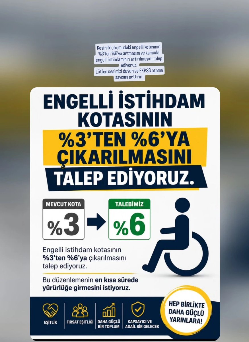 YunusG67's tweet photo. Eşit Yarış, Hakkaniyetli Sonuç! 
@MahinurOzdemir @tcailesosyal @SayimMadak  @ashb_eyhgm @OSYMbaskanligi @kasapoglu @jsarieroglu @avfatmaoncu @EmreCaliskan_50 @AliKARAOBA @aylinyaman_ @BKocamaz33 @elifesendeva @yalimhalici @fevzizirhlioglu 
#EngelliHakları #EKPSS https://t.co/nOdx0jKLQT