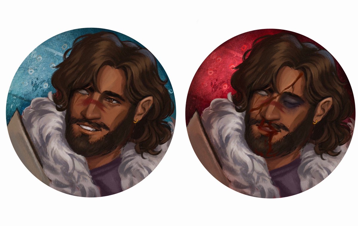 nightclerics's tweet photo. big fan of inquisition icons so i made it with all of my 3 protagonists yay #oc #dragonage https://t.co/xvehP02LZS