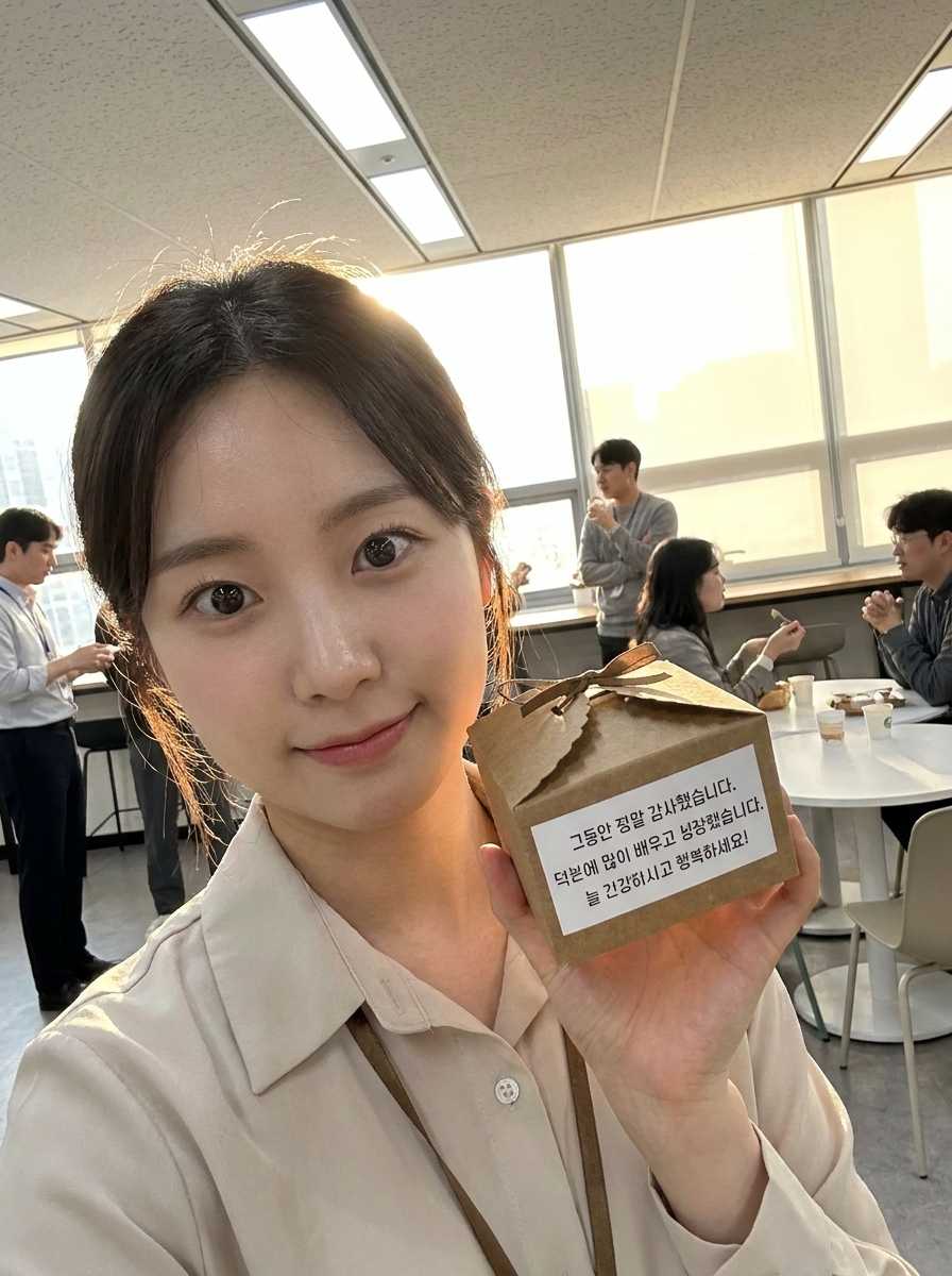 퇴사 날 뭘 챙겨가야 할지 고민된다면, 메시지 스티커 달린 수제쿠키 선물세트 하나면 충분해요. 말 대신 쿠키가 "그동안 감사했습니다" 전해줍니다. 🍪