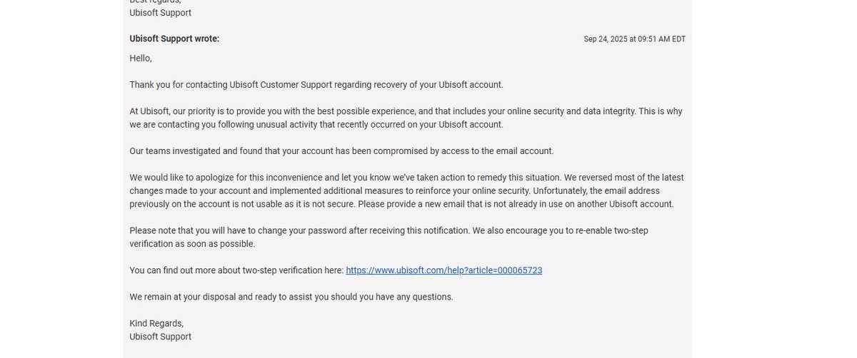 SullivanInc_'s tweet photo. @UbisoftSupport My account was hacked and banned. I got the account back but it’s still banned. Please unban my account I’ve been trying since September of last year to get my account unbanned https://t.co/nVMKEUTETP