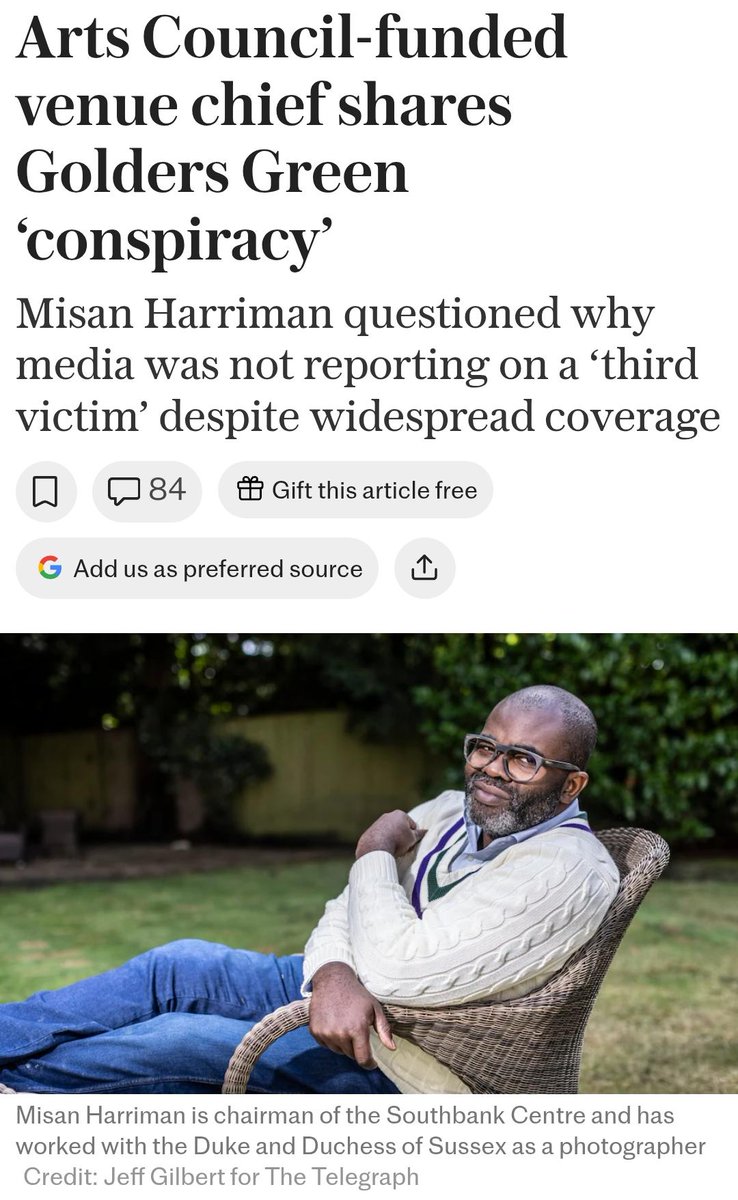 nelsabbey's tweet photo. Misan Harriman is a man of serious integrity. An anti-racist driven by compassion. He didn't share a 'conspiracy', he shared a demonstrable fact. 

This is the very cancel culture the Telegraph preaches against. Shame on Labour's David Taylor for rubber-stamping this smear. https://t.co/XyQBEWHGNr