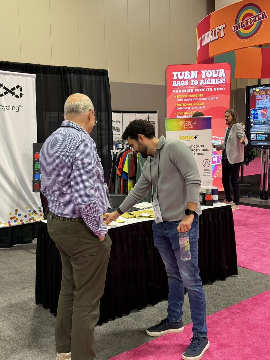 edyewaterless's tweet photo. Textiles Recycling Expo USA in Charlotte successfully concluded last week.​

Thank you to everyone who visited the e.dye® booth. Looking forward to seeing you again.

#edye #TextilesRecyclingExpo #CircularTextiles #SustainableFashion #TextileInnovation https://t.co/S26BsxpLHC