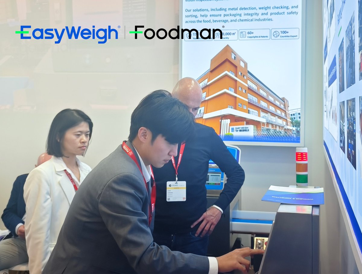easyweigh's tweet photo. 📢 Easyweigh &amp; Foodman are LIVE at interpack 2026!
Visit us at Booth 18BD01 to explore:
✅ Metal Detector + Checkweigher Combo
✅ X-ray Inspection System
📅 7–13 May 2026
📍 Fairground Düsseldorf, Germany
See you there! 🤝
#interpack #foodsafety #xrayinspection #metaldetector https://t.co/v2bUAoydAZ