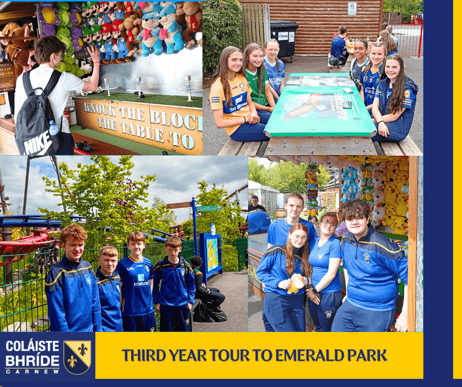 cbcarnew's tweet photo. Our third-year students made the most of the fine weather during their trip to Emerald Park yesterday.   They enjoyed a variety of exciting rides and attractions throughout the day, creating wonderful memories with their classmates. Many thanks to the teachers and SNAs who accomp https://t.co/rF8W8meGpg