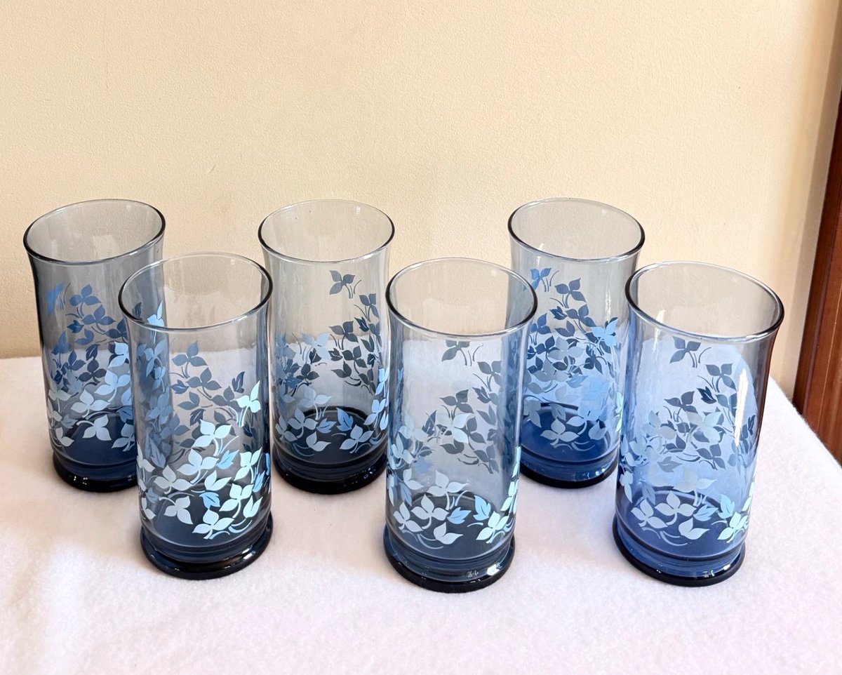 rusticrelics04's tweet photo. 6 Libbey Smoky Blue Ivy Floral Glass Tumblers Vintage 12 oz Retro Drinkware Set https://t.co/U7zBFI4W3U #eBay via
@eBay #farmhousedecor #bohodecor #vintagecollection #kitchendecor #retroglassware #midcenturydecor #1970sdecor #retrohome #vintagekitchen https://t.co/xpMJ8YlMAg