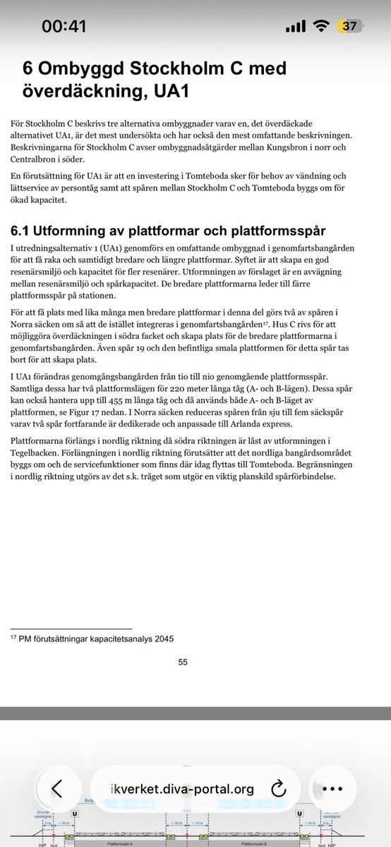 perstrangberg's tweet photo. @helmic3 @MaxJerneck Fel. Trafikverkets långt gångna planer innebär just en helt ny spårplan med nya perronger, tunnlar och dubbelt så stor kapacitet som idag, samt nya passager och entréer. Överdäckningen ska sker efter att det är färdigställt. https://t.co/HY31zQKwpc