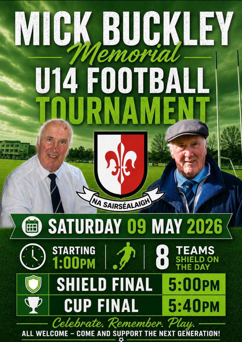 Aylmer Gaels U14s are looking forward to being part of this exciting day of football on Saturday which will honour the memory of Sarsfields and Kildare great, Mick Buckley