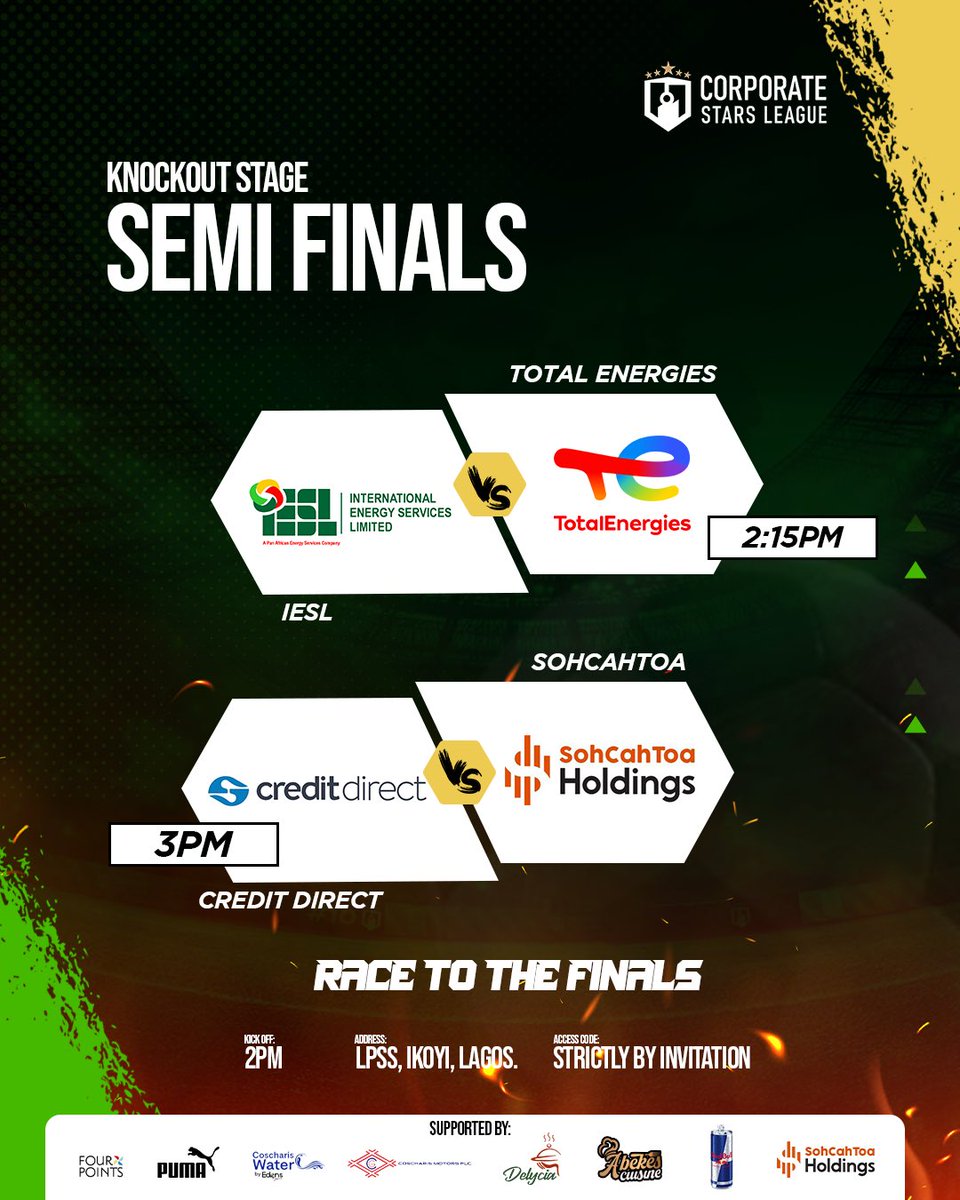 5stars_football's tweet photo. The Corporate Stars League Lagos Finals happening tomorrow at LPSS, Ikoyi. 

Four Organizations will compete for the Championship Trophy 🏆💚

Be there 🚀

#football #league #lagos #explore https://t.co/zuisRIqIrP