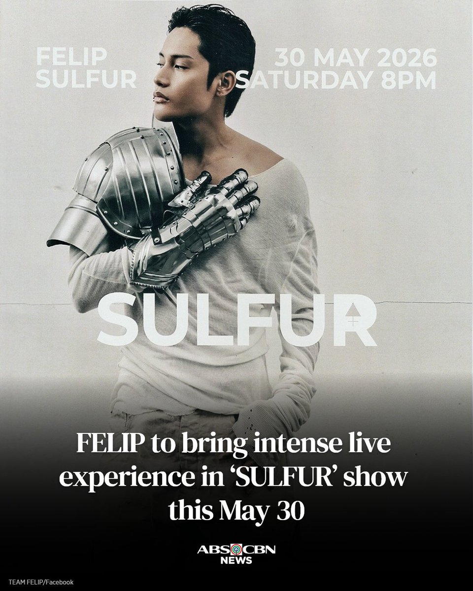 ABSCBNNews's tweet photo. Poultries and A'TIN, are you(r wallets) ready?

FELIP, also known as SB19's Ken, announced his “SULFUR” live showcase happening on May 30 at the Shooting Gallery Studios, Makati City.

Read: https://t.co/SVX5JnKHo8 https://t.co/WUA1NrKzXL