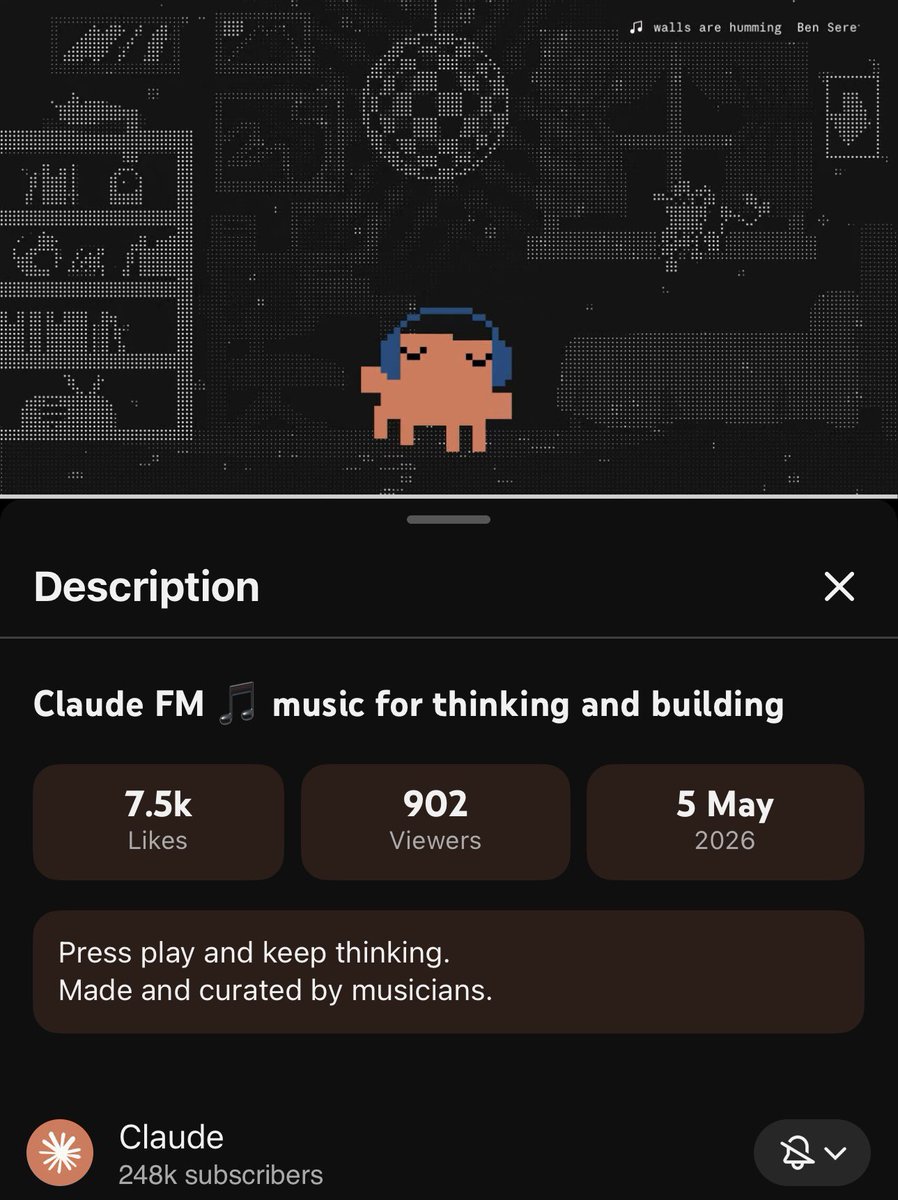 aakritiak_'s tweet photo. This is actually really nice @claudeai. i love the visualiser! Lofi music and building best combo ever. https://t.co/FiwQSDgJn5