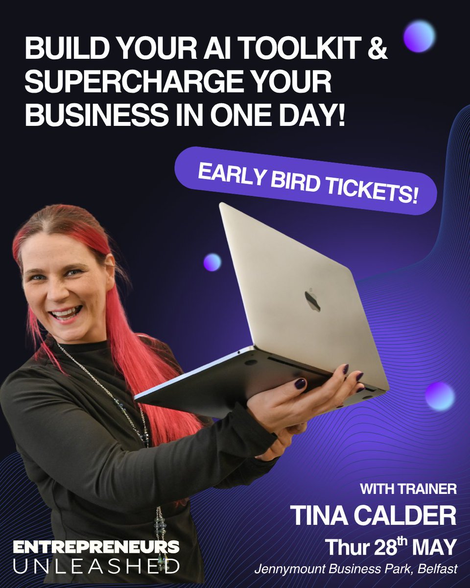 ExcaliburPress's tweet photo. Just 5 days to go ⏰

Join us in Belfast for our AI BOOTCAMP and get hands-on with tools, prompts and practical ideas you can use in your business.

🎟️ https://t.co/7TYubvn6Q7 https://t.co/R7tfJyBKUM