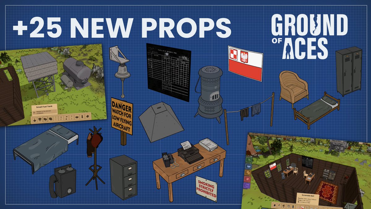 BlindflugStudio's tweet photo. GROUND OF ACES got its 5th Major Update, titled "Bootcamp"!

📖 New Tutorial Mode
🎖️ Expanded Quest System with Rewards
🪖 25+ New Props
✈️ P-40 Kittyhawk &amp; more in the FREE DLC “Wings of Valor���
🫡 35% discount in the WWII Games Sale https://t.co/D7T9YbDGDz