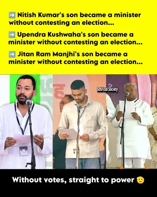 IDontReload's tweet photo. Democracy sponsored by family.🤡

#nitishkumar #election #bjp #modi https://t.co/vrRJS1dkqH