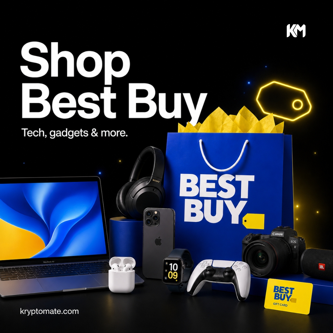 kryptomate9's tweet photo. Shop tech. Pay crypto. Upgrade everything. 💙💛

Best Buy gift cards are available on KryptoMate — perfect for gadgets, electronics, gaming gear, accessories & more.

Get yours with crypto and shop smarter.

https://t.co/VUjHEJKKA7

#KryptoMate #BestBuy #GiftCards #CryptoShopping #PayWithCrypto #USDT #Bitcoin #CryptoPayments #TechDeals #Gaming #Web3